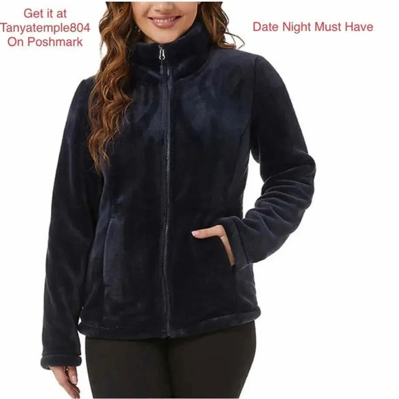 32 Degrees Ladies' Plush Jacket🎁 Large Blue - Picture 1 of 11